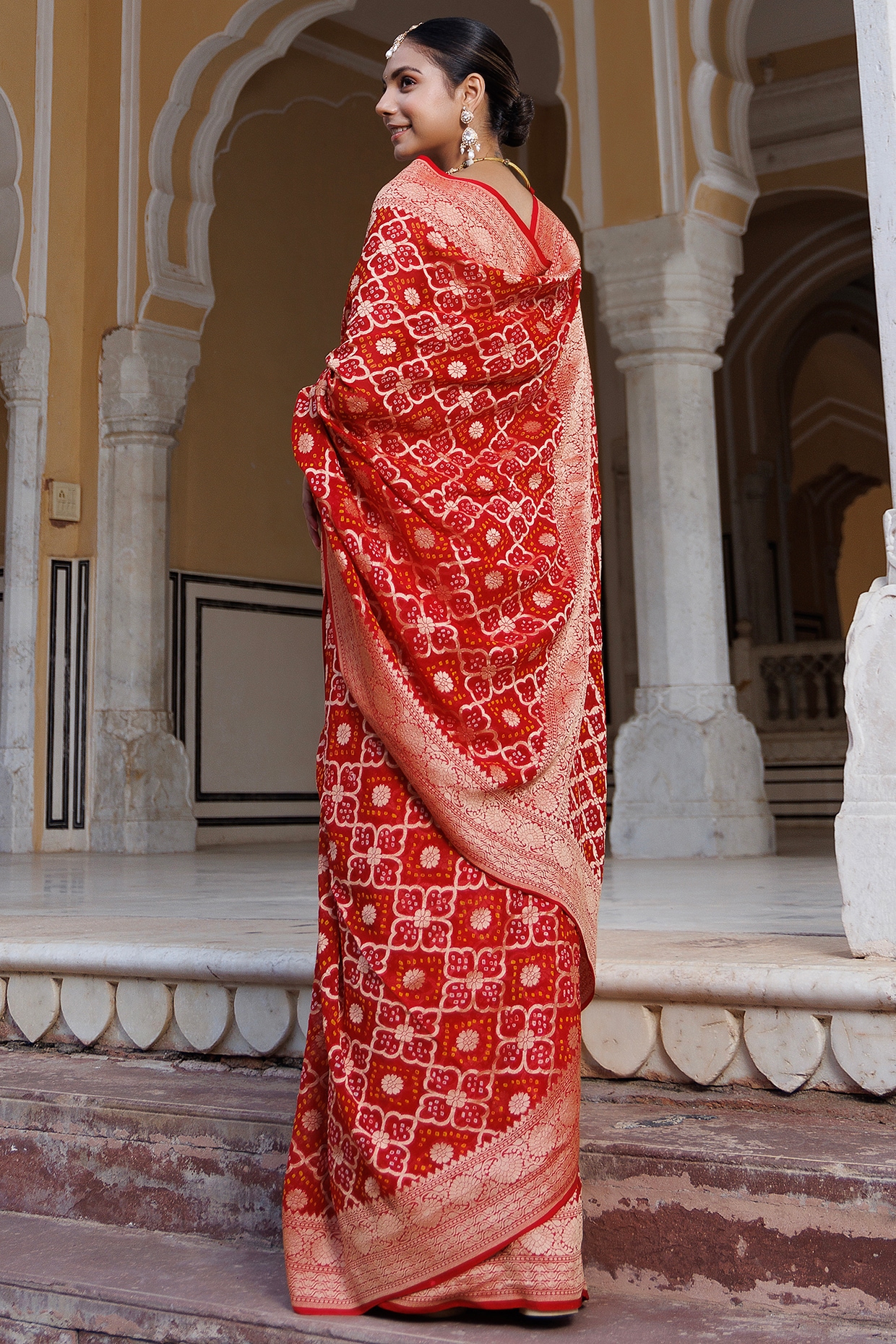 Wedding Wear Banarasi Gharchola Saree at Rs.899/Piece in jaipur offer by  anjali collection