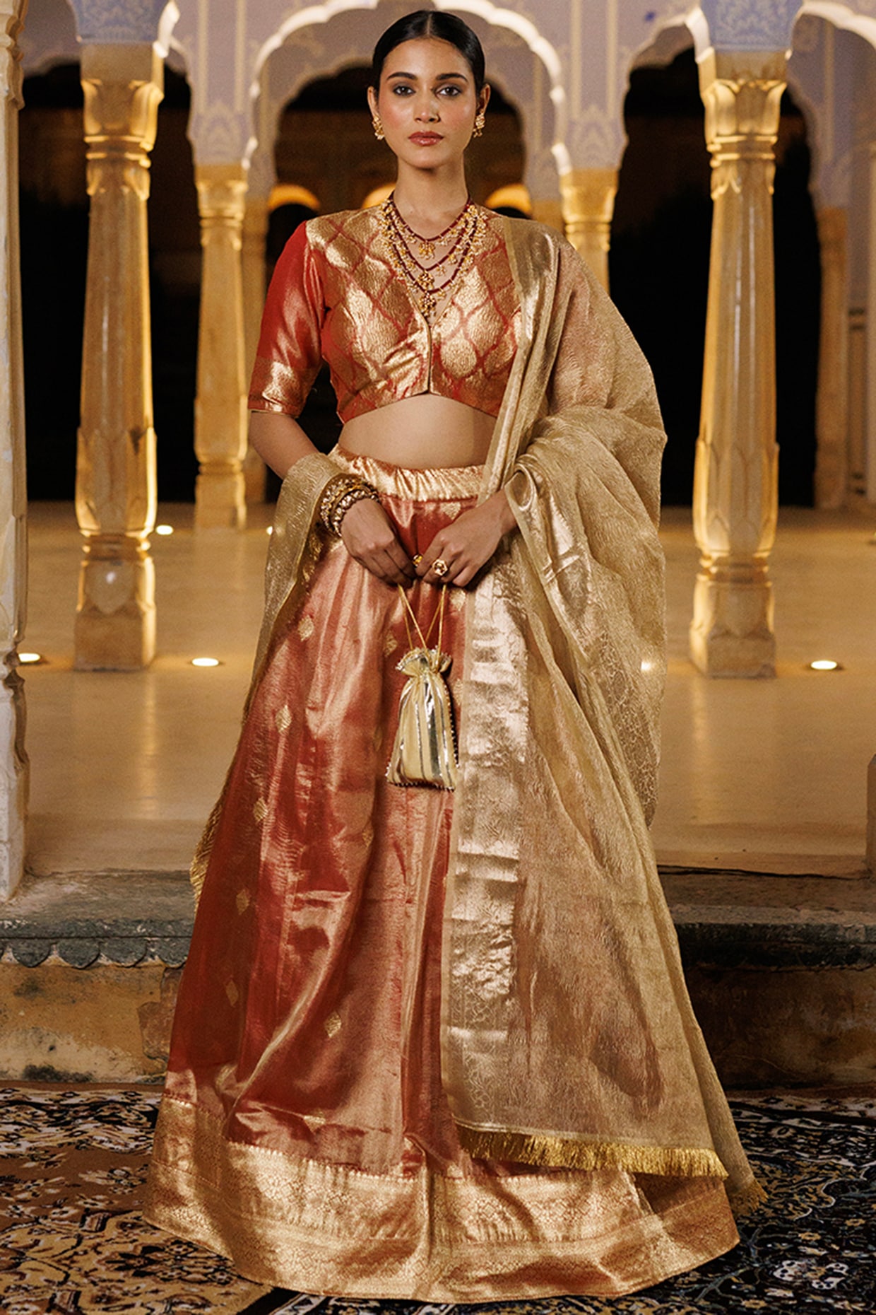 Bridal lehenga with double dupatta fashion with price