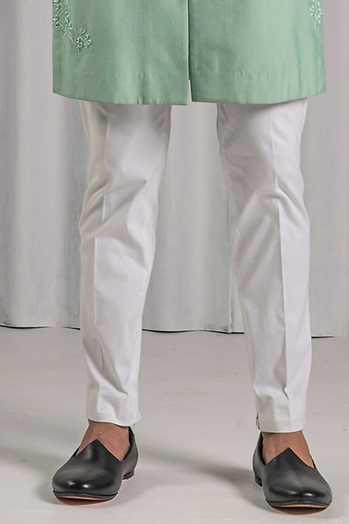 Yellow Chanderi Shaded Kurta Set by Punit Arora at Pernia's Pop Up Shop