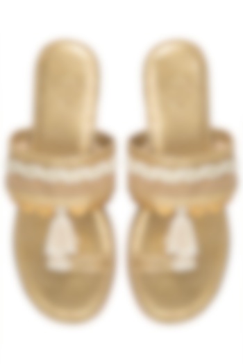 Gold Tassel Sandals by Gush