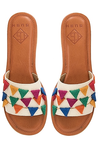 Tan and White Layered Sliders by Gush