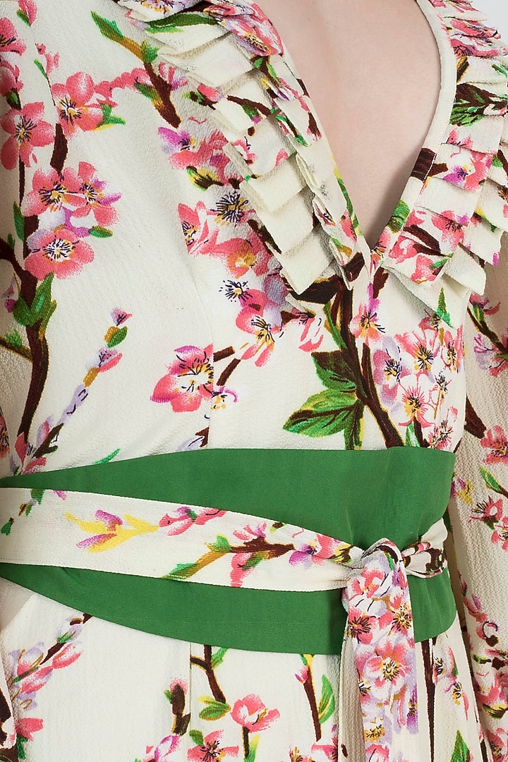 Cream and pink floral maxi dress available only at Pernia's Pop Up Shop.