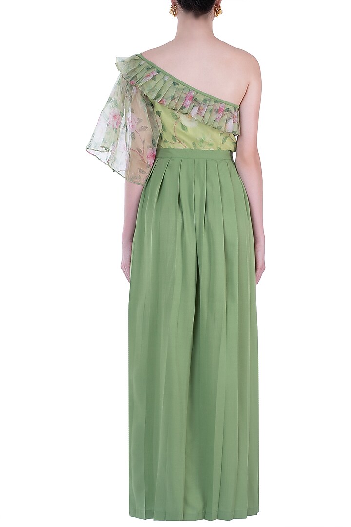 Light green one shoulder top available only at Pernia's Pop Up Shop.