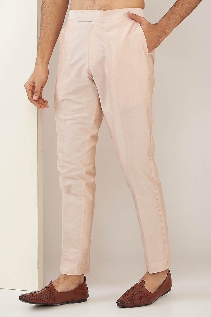 Rose Pink Cotton Silk Mirror Work Kurta Set by GUJRALS at Pernia's Pop Up Shop