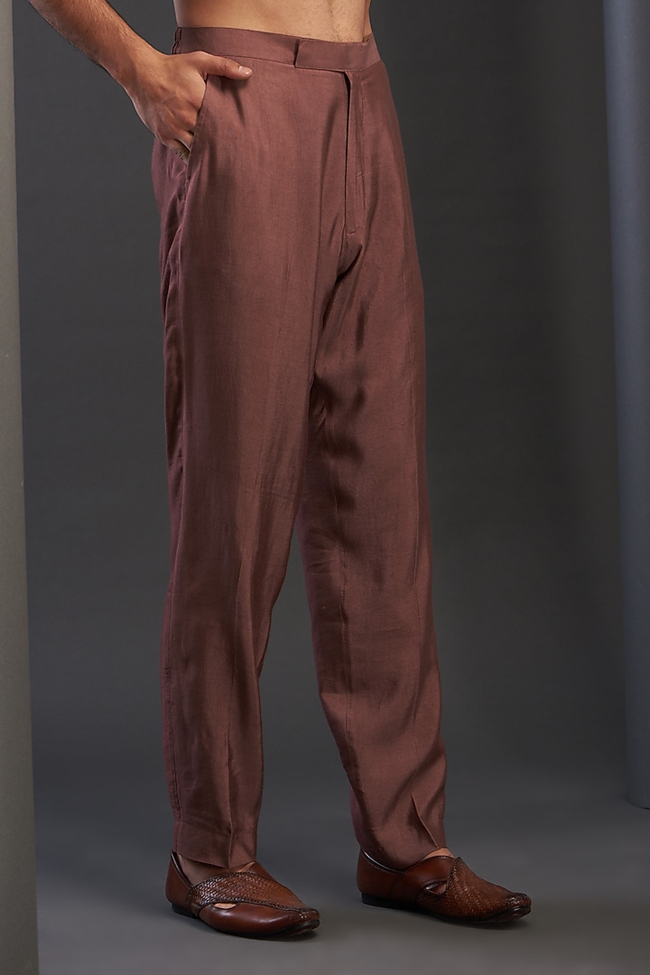 Rust Cotton Silk Kurta Set by GUJRALS at Pernia's Pop Up Shop