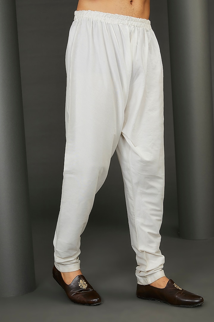 Ivory Silk Embroidered Groom Sherwani Set by GUJRALS at Pernia's Pop Up Shop