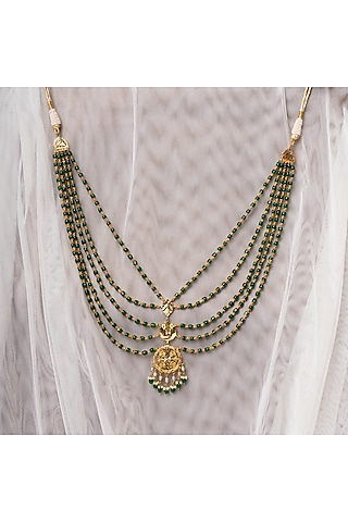 Alizé - 22K Gold Plated Long Chain, Gulaal Ethnic Indian Designer Jewels, Buy Necklace Online