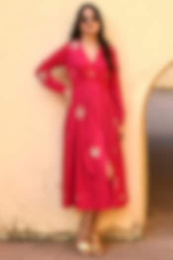 Pink Embellished Dress by Gulaal Creations