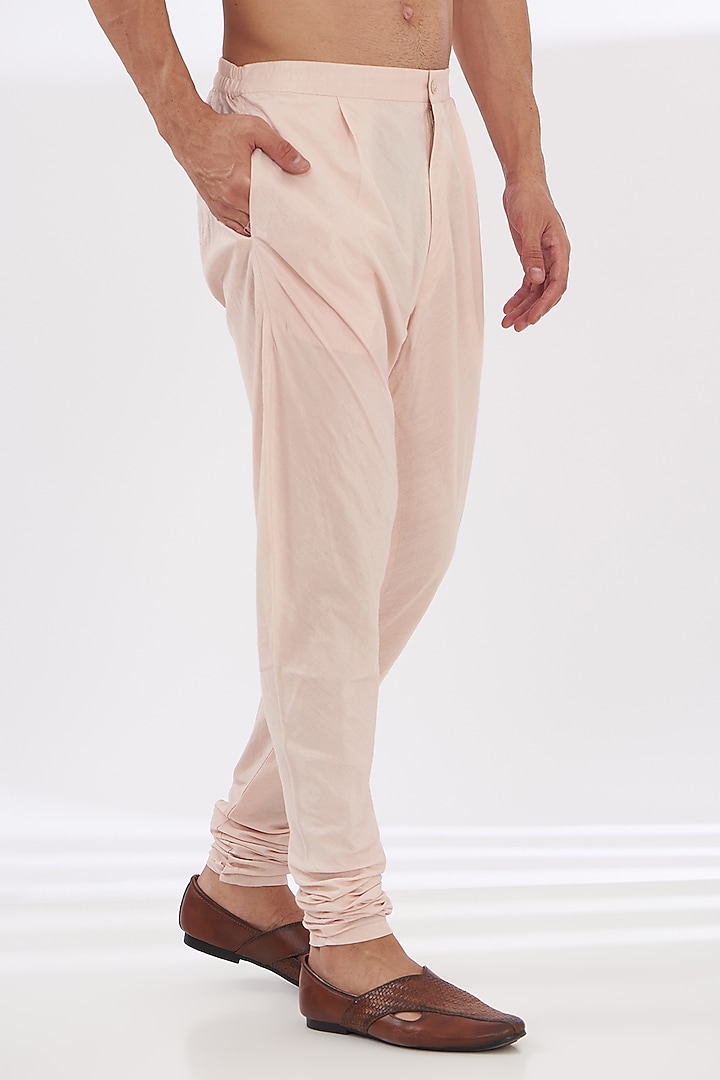 Pink Silk Thread Embroidered Groom Sherwani Set by Gaurav & Apoorva at Pernia's Pop Up Shop
