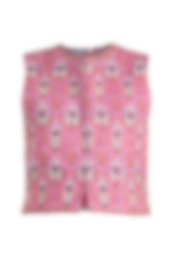 Pink Embroidered Jacket by Gazal Mishra
