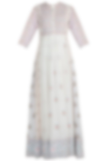 Multi Colored Thread Embroidered Cocktail Dress by Gazal Mishra at Pernia's Pop Up Shop