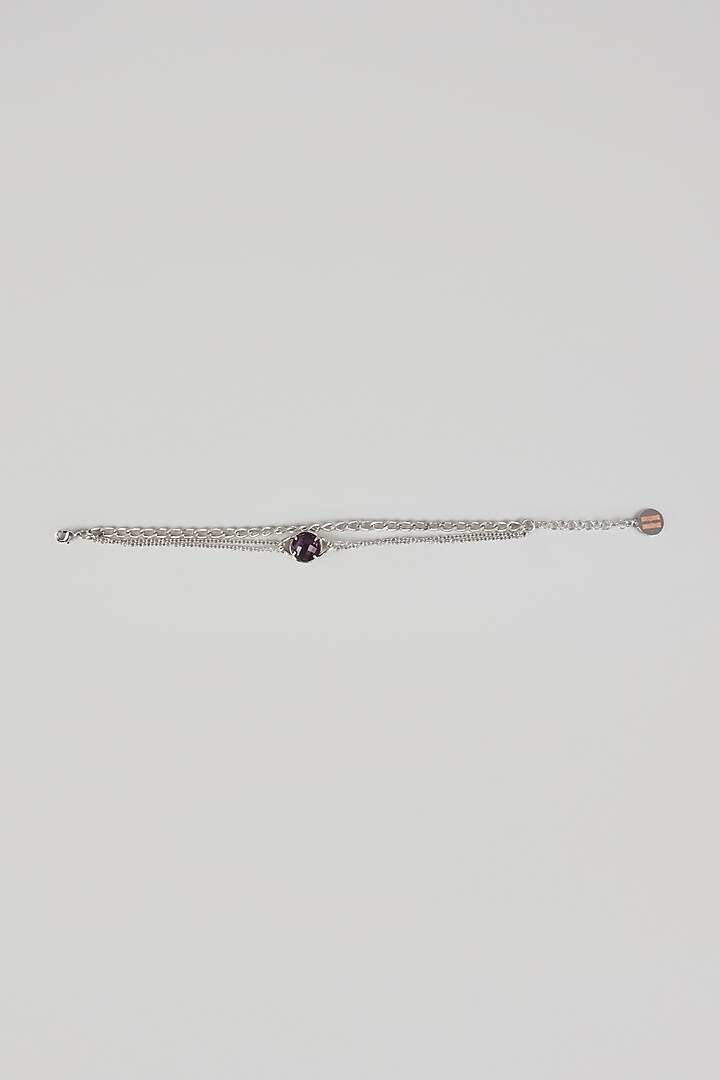 White Finish Crystal Bracelet by Halo Jewelers at Pernia's Pop Up Shop