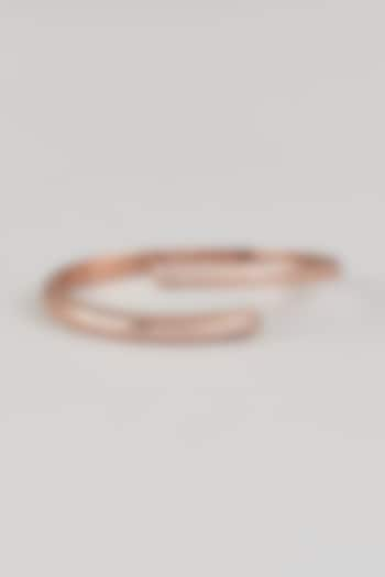 Rose Gold Finish Cubic Zirconia Wrap Cuff Bracelet by Halo Jewelers at Pernia's Pop Up Shop