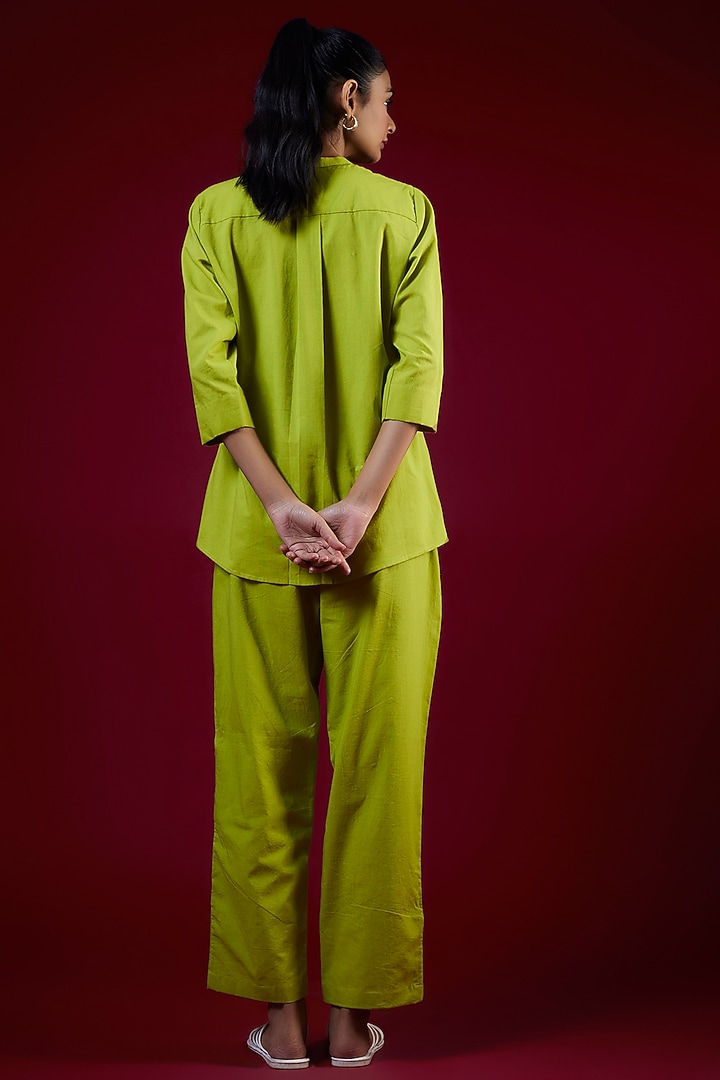 Green Cotton Co-Ord Set by LABEL KIARSH at Pernia's Pop Up Shop