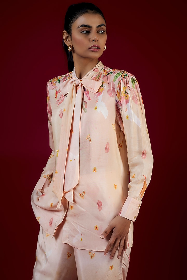 Multi-Colored Cotton Silk Tropical Printed Co-Ord Set by LABEL KIARSH at Pernia's Pop Up Shop