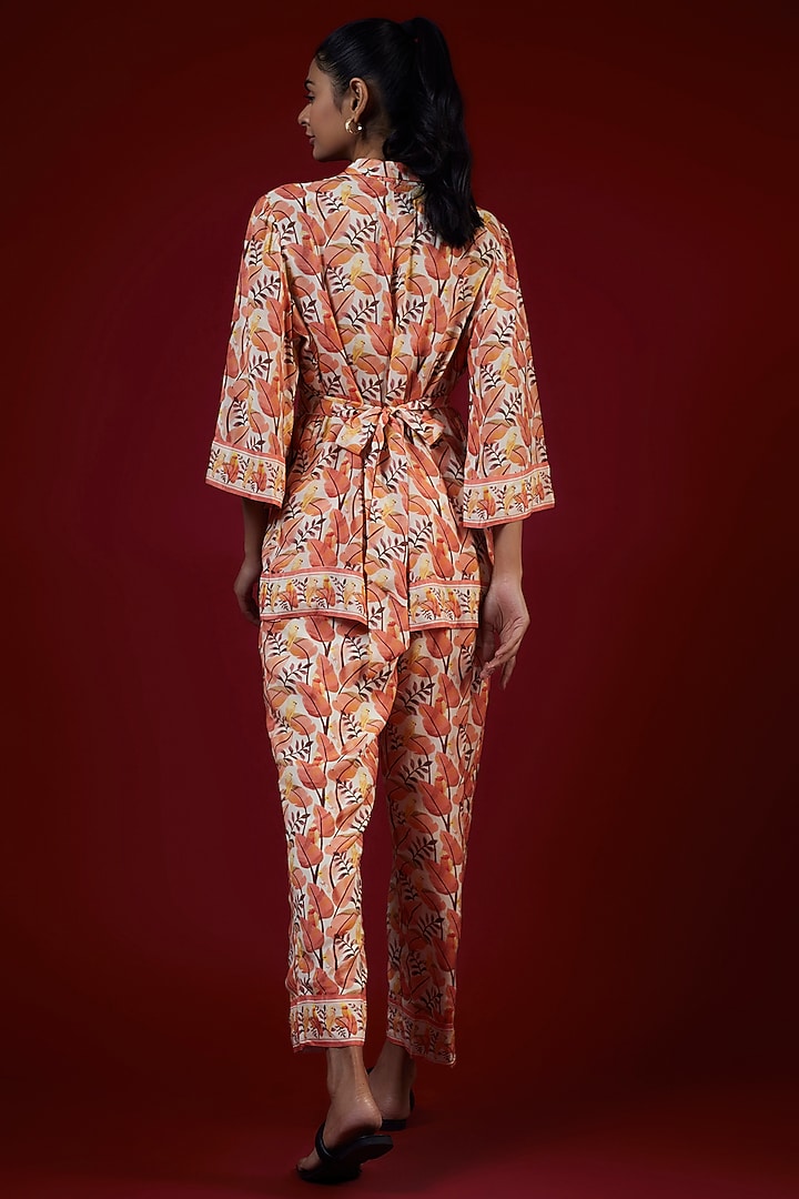 Multi-Colored Cotton Silk Floral Printed Co-Ord Set by LABEL KIARSH at Pernia's Pop Up Shop