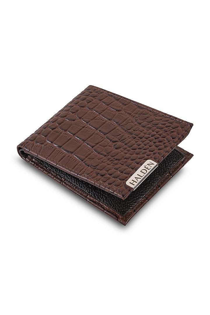 Brown Handmade Leather Wallet by HALDEN at Pernia's Pop Up Shop
