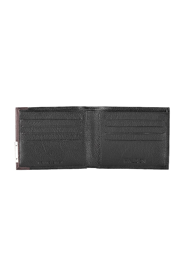Black Handmade Leather Wallet by HALDEN at Pernia's Pop Up Shop