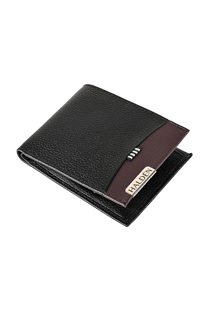 Black Handmade Leather Wallet by HALDEN at Pernia's Pop Up Shop