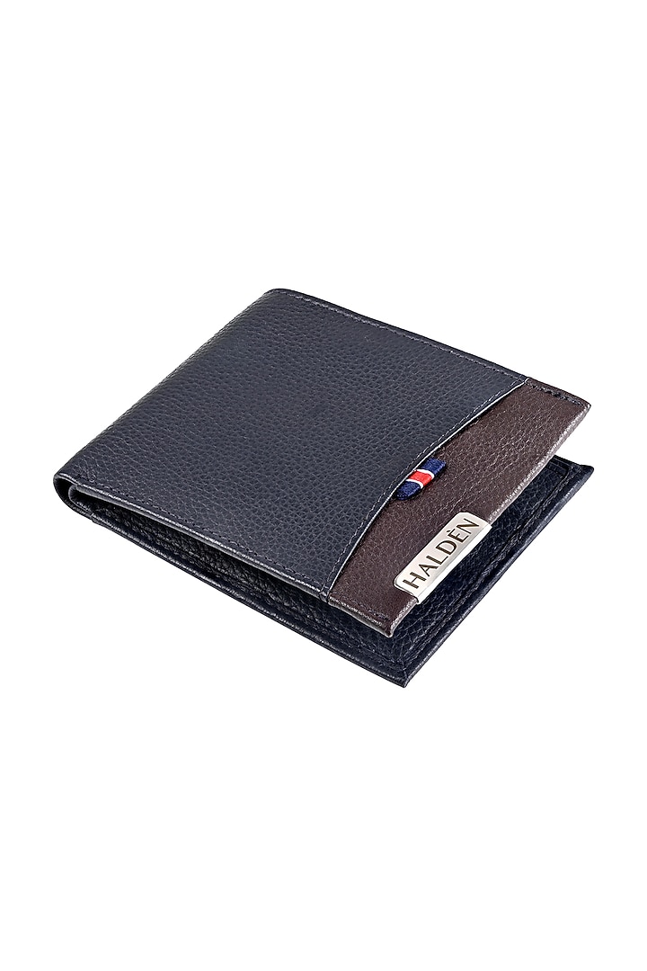 Blue Handmade Leather Wallet by HALDEN at Pernia's Pop Up Shop