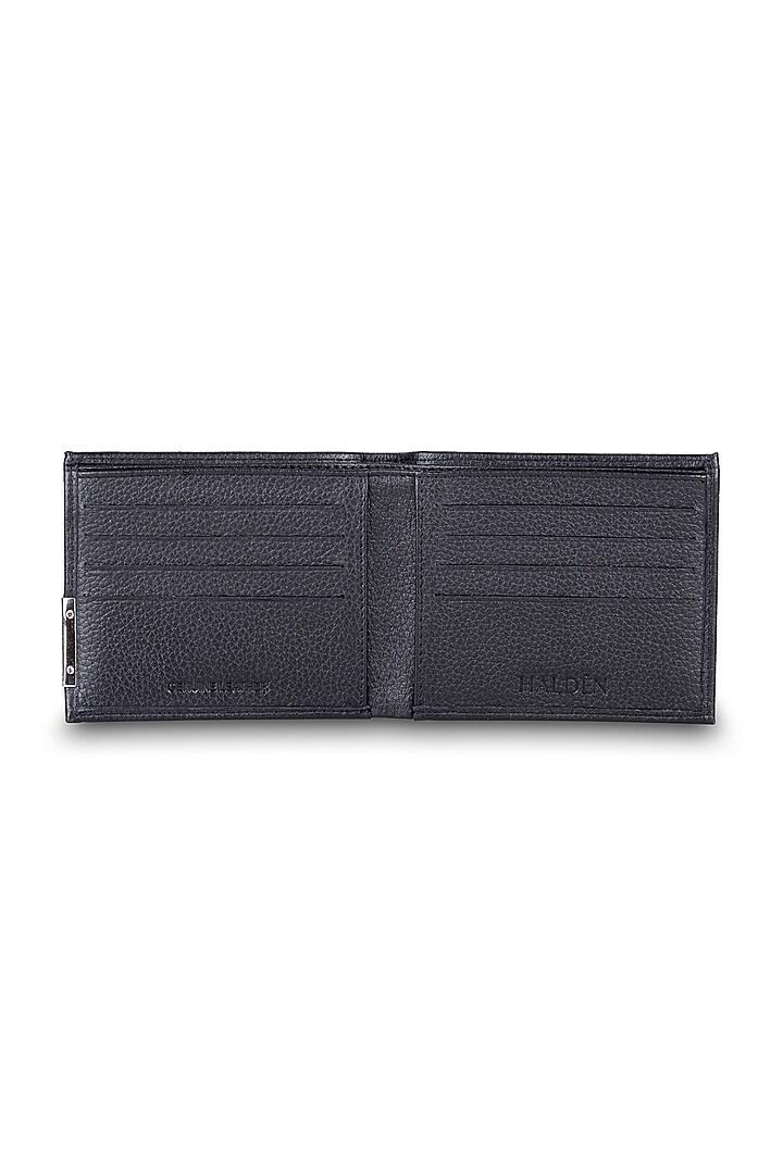 Black Handmade Leather Wallet by HALDEN at Pernia's Pop Up Shop