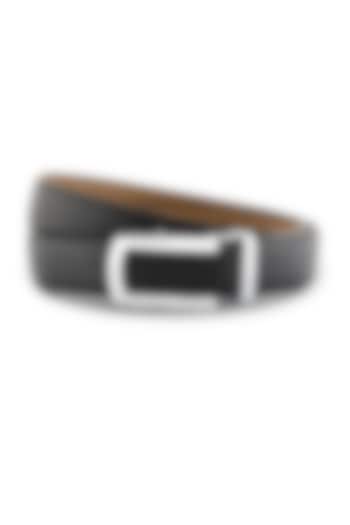 Theo Black Micro Adjustable Belt by HALDEN at Pernia's Pop Up Shop
