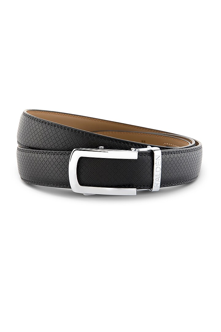 Theo Black Micro Adjustable Belt by HALDEN at Pernia's Pop Up Shop