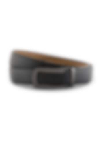 Theo Black Adjustable Belt With Buckle by HALDEN at Pernia's Pop Up Shop
