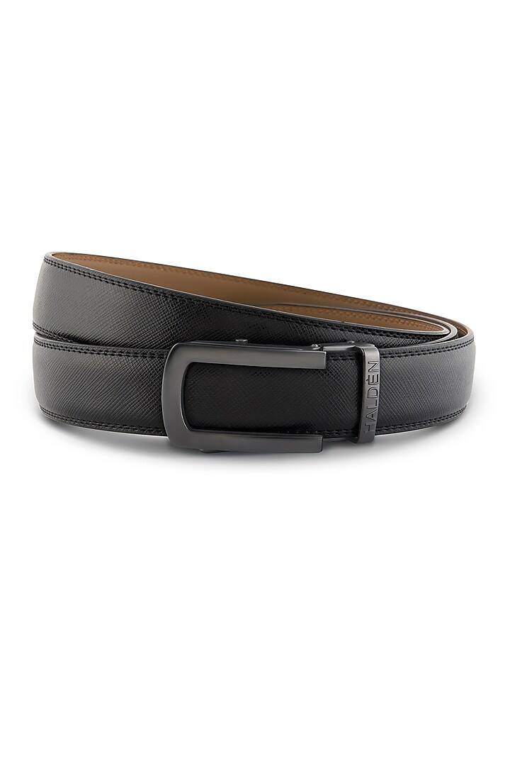 Vellano Black Leather Belt by HALDEN