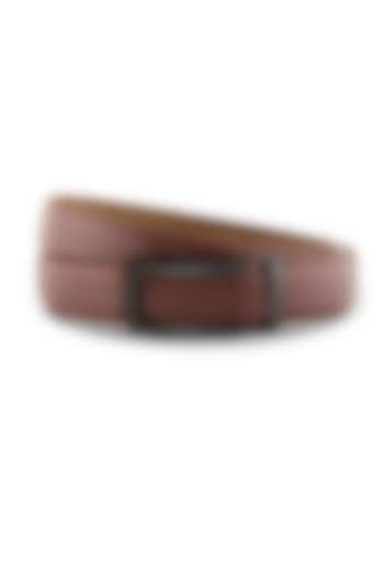 Vellano Brown Micro Adjustable Belt by HALDEN at Pernia's Pop Up Shop