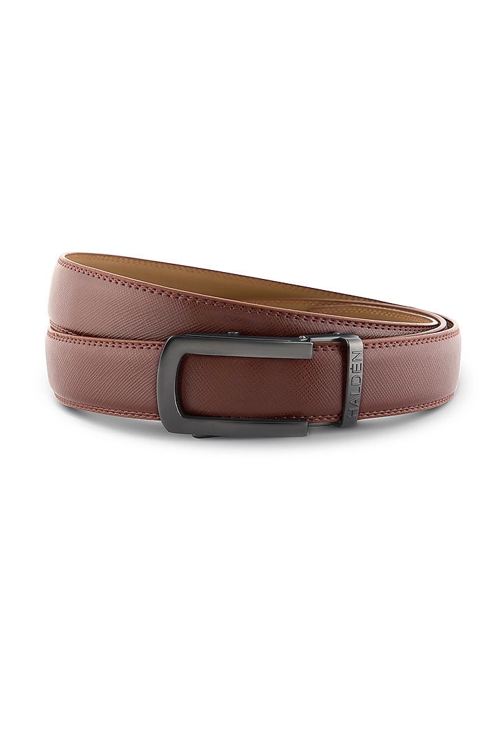 Vellano Brown Leather Belt by HALDEN at Pernia's Pop Up Shop