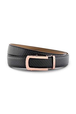 Walcot Black Leather Belt With Buckle by HALDEN