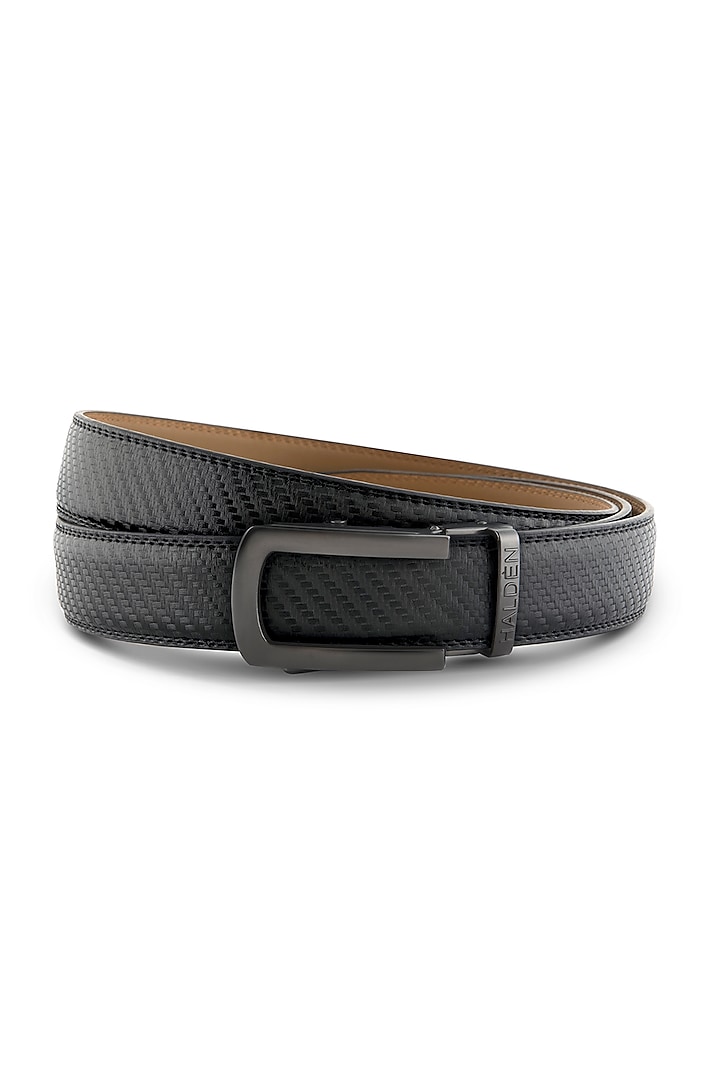 Walcot Black Leather Belt With Buckle by HALDEN