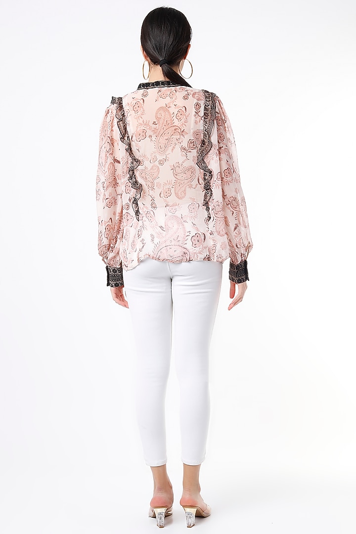 Black & White Printed Oversized Shirt by Hemant and Nandita at Pernia's Pop Up Shop