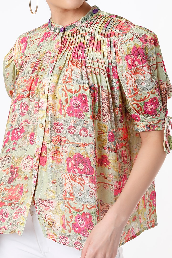 Mint Printed Top by Hemant and Nandita at Pernia's Pop Up Shop