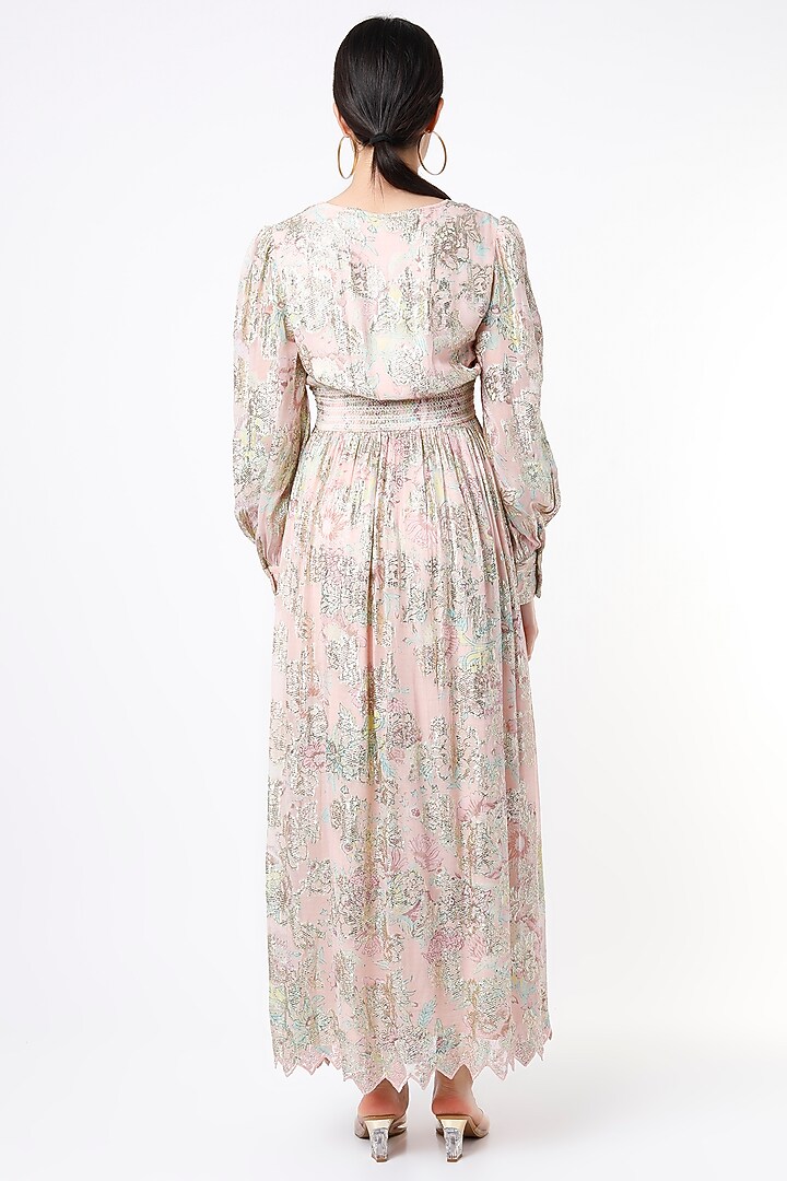 Rose Pink Maxi Cocktail Dress by Hemant and Nandita at Pernia's Pop Up Shop