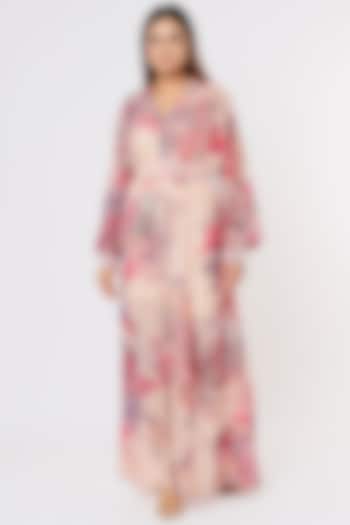 Multi-Colored Floral Printed Dress by Hemant and Nandita
