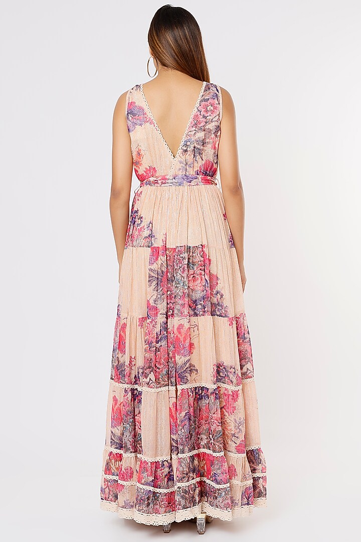 Multi-Colored Viscose Cocktail Dress by Hemant and Nandita at Pernia's Pop Up Shop