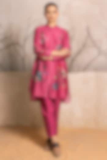 Old Rose Silk Digital Printed Tunic Set by Haute Mess at Pernia's Pop Up Shop