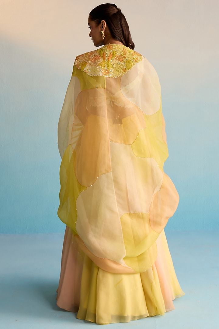 Yellow Organza Cape Set by House of Armuse at Pernia's Pop Up Shop