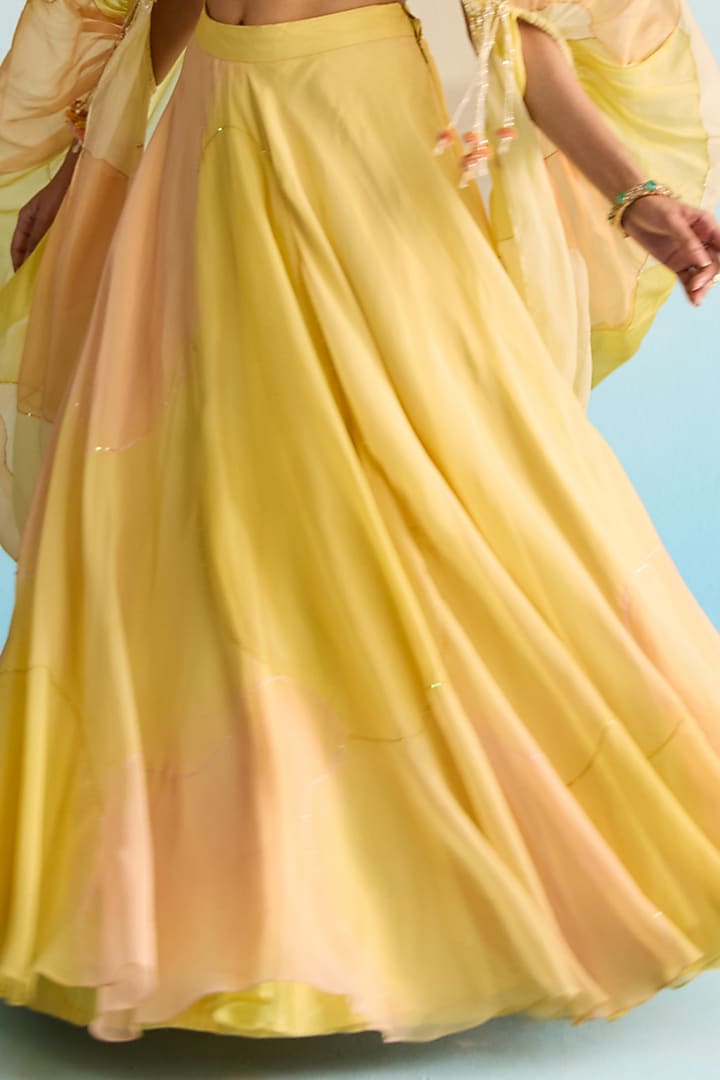 Yellow Organza Cape Set by House of Armuse at Pernia's Pop Up Shop