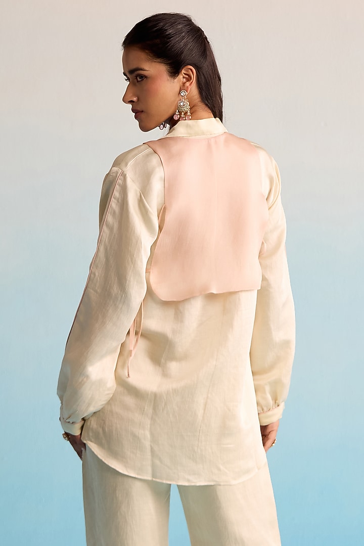 Lemon Yellow Modal Silk Cutdana Work Co-Ord Set by House of Armuse at Pernia's Pop Up Shop