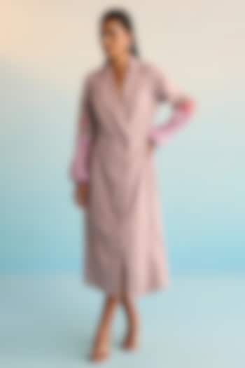 Lilac Neoprene Hand Painted Party Wear Dress by House of Armuse at Pernia's Pop Up Shop