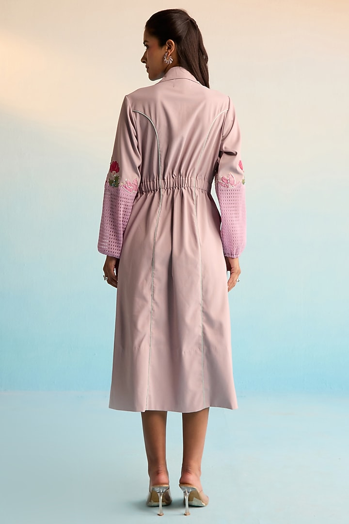 Lilac Neoprene Hand Painted Vacation Dress by House of Armuse at Pernia's Pop Up Shop