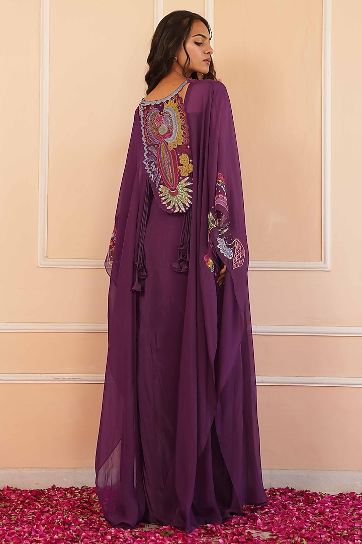 Purple Organza Cape Set by House of Armuse at Pernia's Pop Up Shop