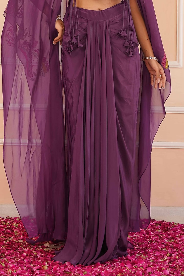 Purple Organza Cape Set by House of Armuse at Pernia's Pop Up Shop