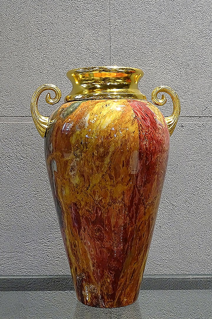 Multi-Colored Metal Antique Round Vase by Order Happiness at Pernia's Pop Up Shop