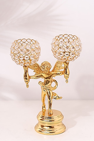 Gold Metal Antique Decorative Candle Holder by Order Happiness