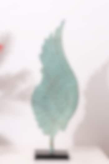 Sea Green Metal Left Angel Wing Table Top Showpiece by Order Happiness at Pernia's Pop Up Shop