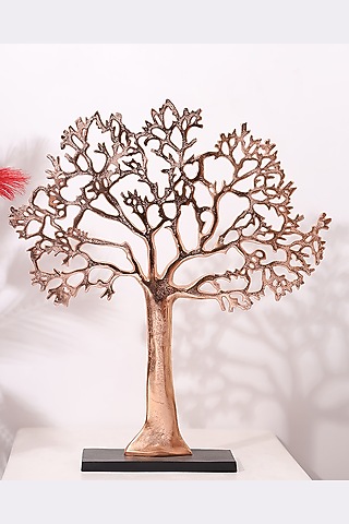 Copper Metal Tree Table Top Decorative Showpiece by Order Happiness